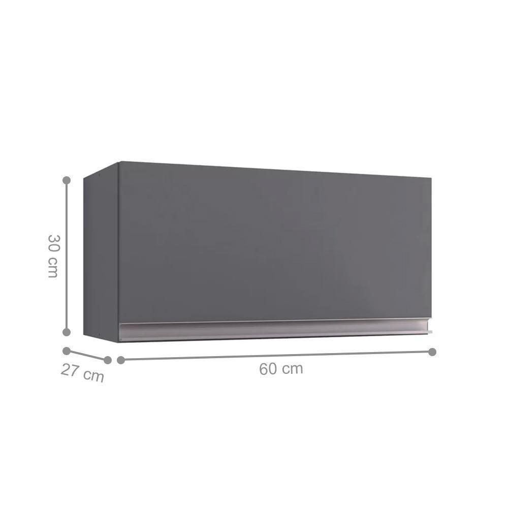 Armário De Cozinha Aéreo Birmingham Cinza - 2