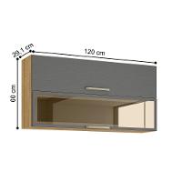 Armário Suspenso Com 2 Portas Quebec Freijó Gris - 2