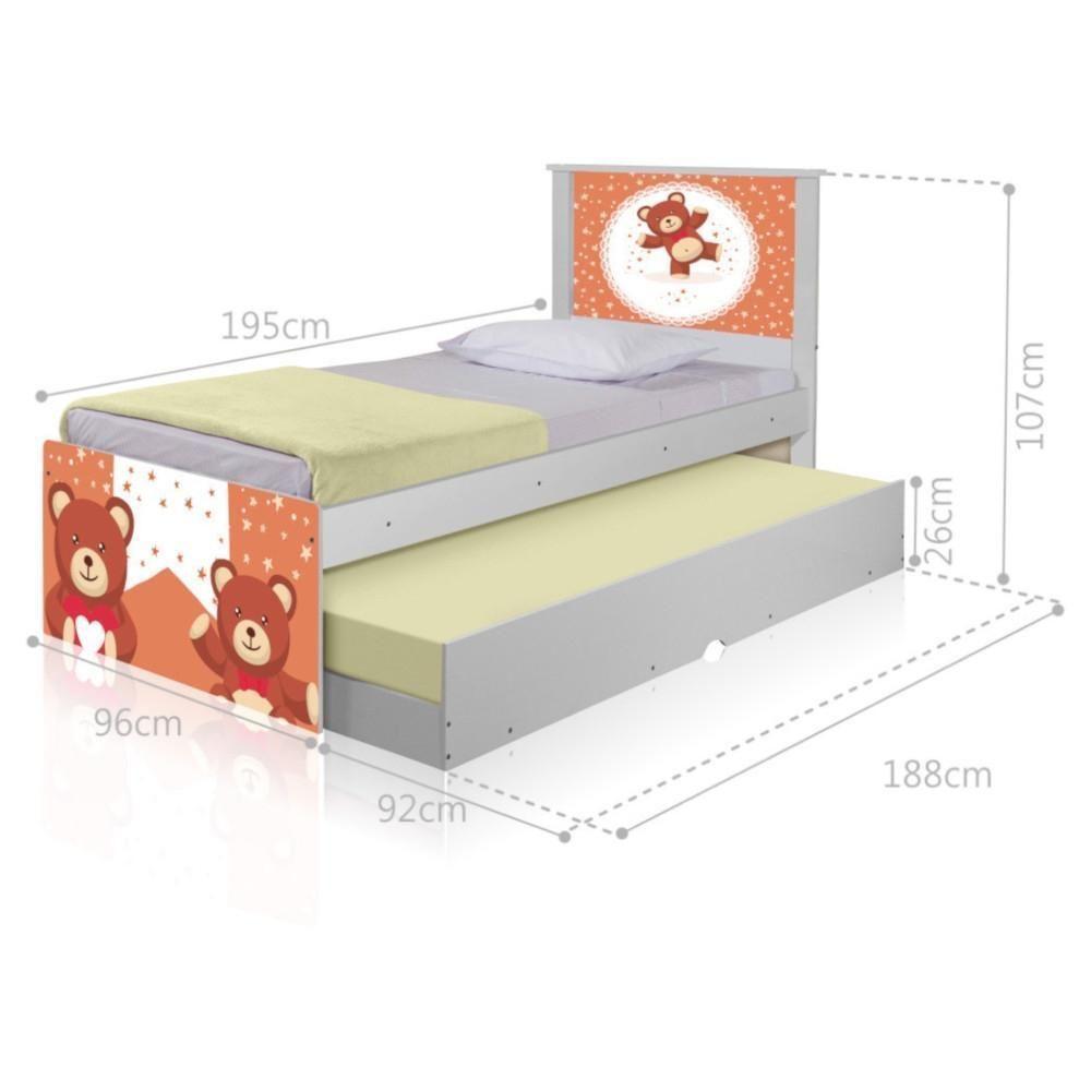 Bicama Juvenil Adesivada Ursinhos De Pelúcia Com Colchões - 1