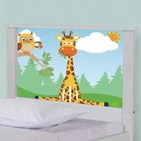 Bicama Juvenil Adesivada Safari Girafa Com Colchões