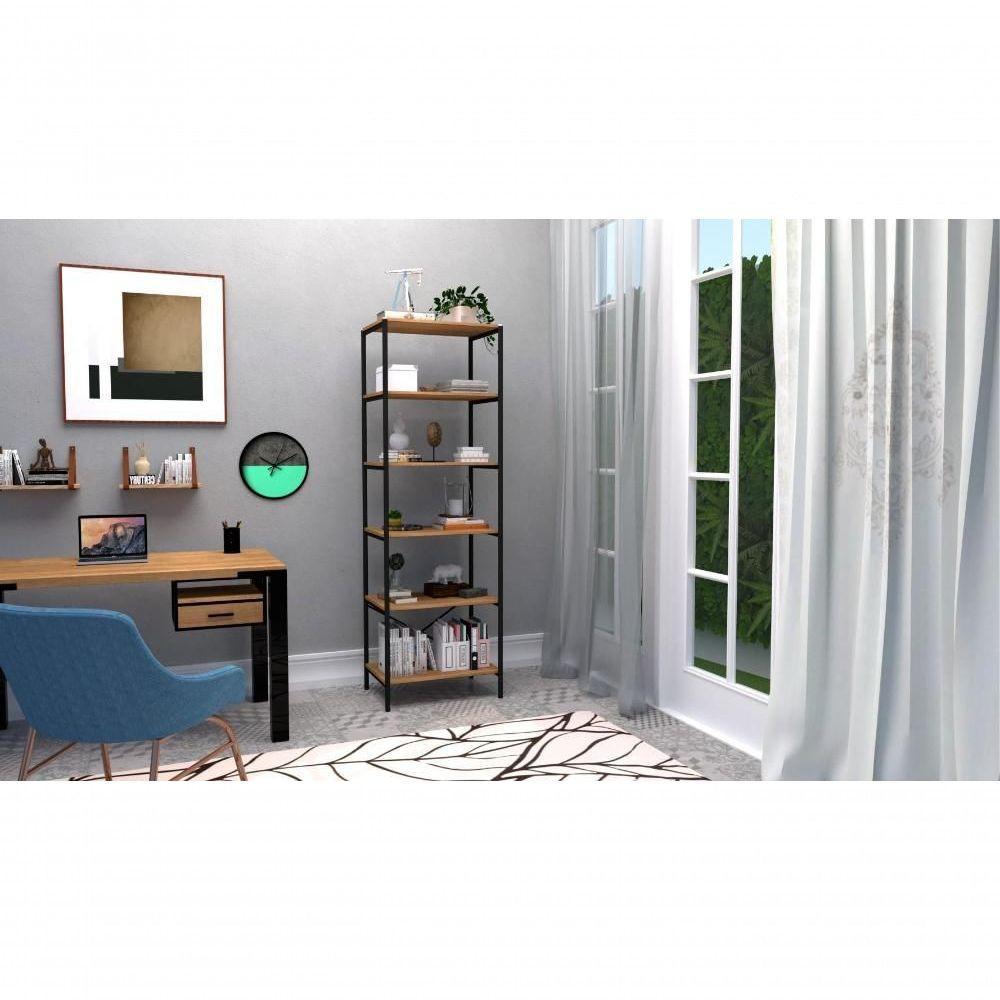 Armário Multiuso Industrial Mineta Com 6 Prateleiras Preto - 3