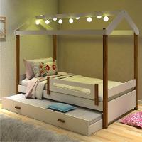 Bicama Montessoriana Com Led Isa Branco E Mel - 1