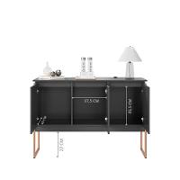 Buffet Moderno 3 Portas Londres Preto Cobre - 3