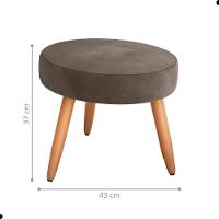 Conjunto Poltronas E Puff Iara Veludo Marrom - 3