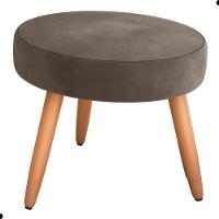 Conjunto Poltronas E Puff Iara Veludo Marrom - 5