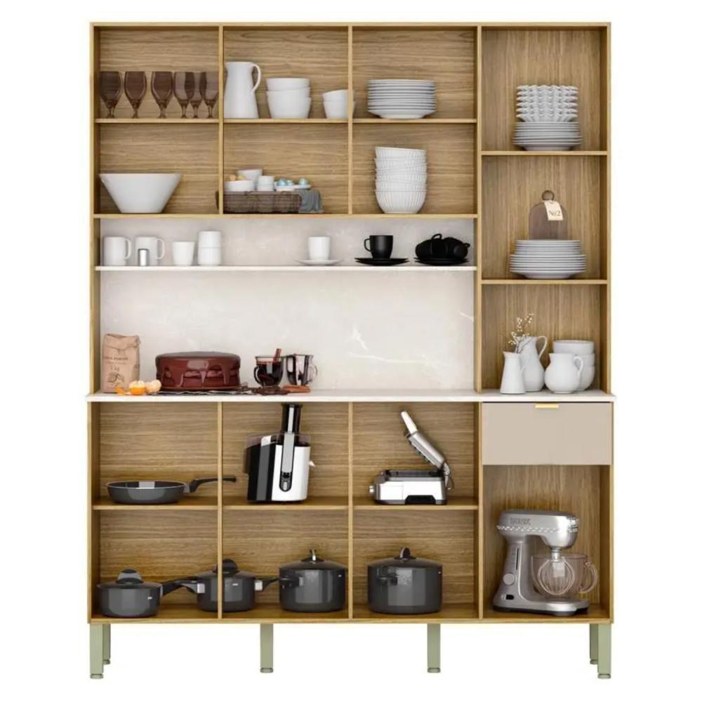 Armário Para Cozinha 8 Portas Riscatto Aroa Freijó Vanilla - 4