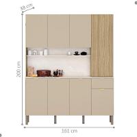 Armário Para Cozinha 8 Portas Riscatto Aroa Freijó Vanilla - 2