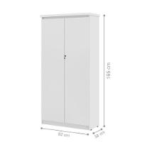 Armario Com 2 Portas 4 Prateleiras Emir Branco - 2