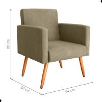 Conjunto Poltronas E Puff Anari Veludo Turkey Cappuccino - 2