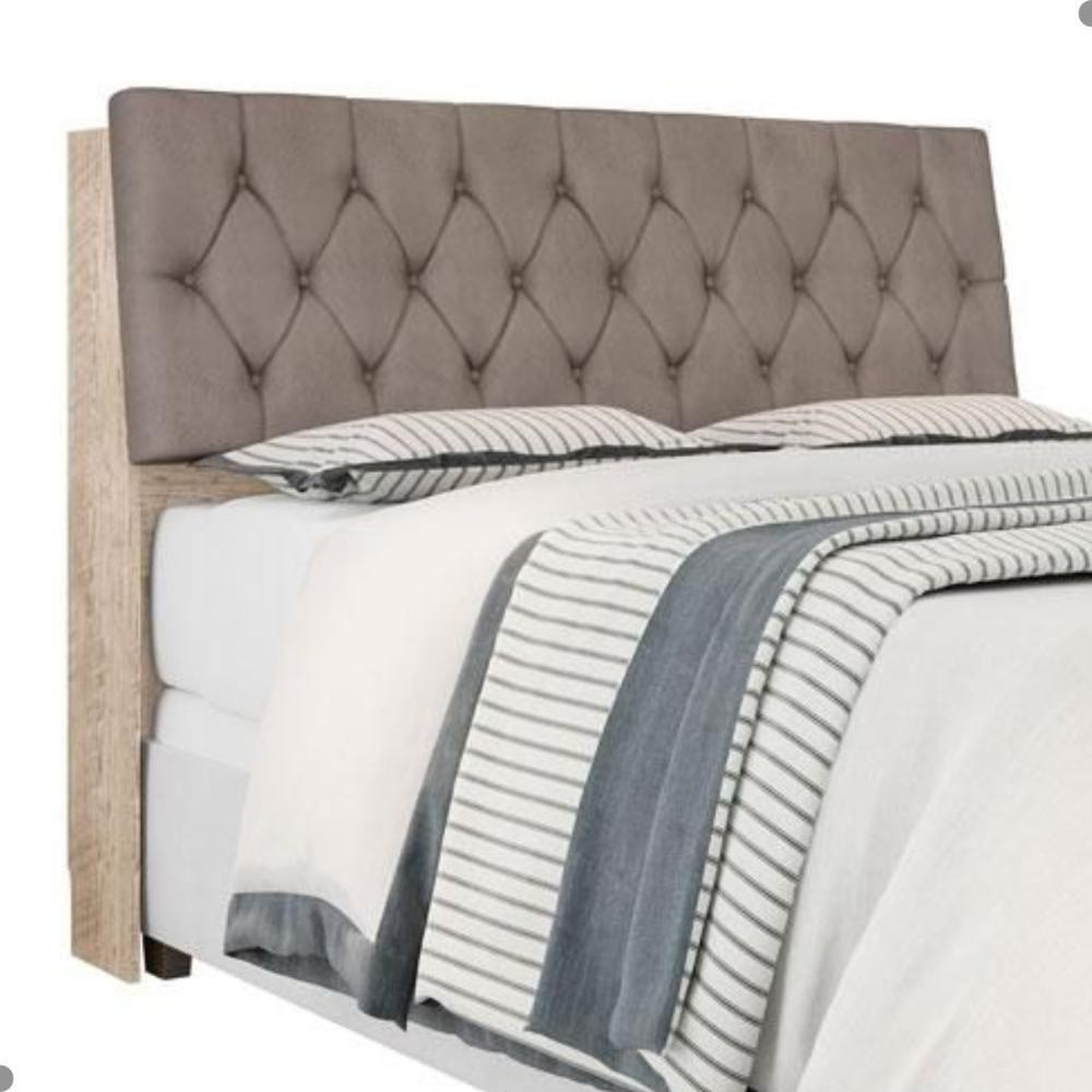 Cabeceira Box Casal Isis Amarula Com Capitonê Bege Escuro - 3