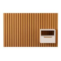 Cabeceira Para Cama Solteiro Com 1 Mesa Foggia Nature Pérola - 1