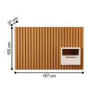 Cabeceira Para Cama Solteiro Com 1 Mesa Foggia Nature Pérola - 2