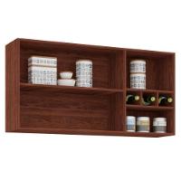 Armário Aéreo Com 3 Portas Worth Nogueira Off White - 3