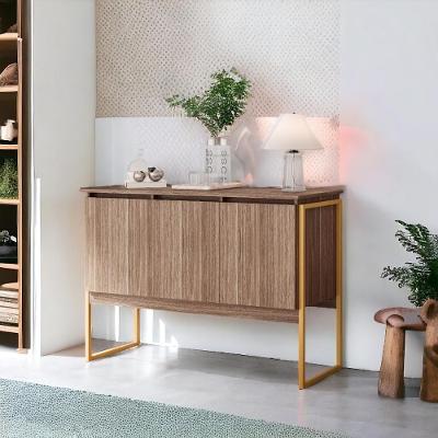 Buffet Elegante Com 3 Portas Turim Affara Dourado