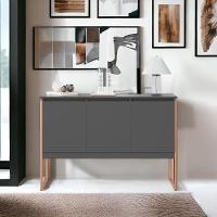 Buffet Classico Com 3 Portas Veneza Preto Cobre - 1