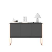 Buffet Classico Com 3 Portas Veneza Preto Cobre - 4