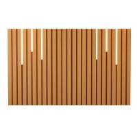 Cabeceira Ripada Cama De Solteiro Com Led Naha Nature Preto - 1