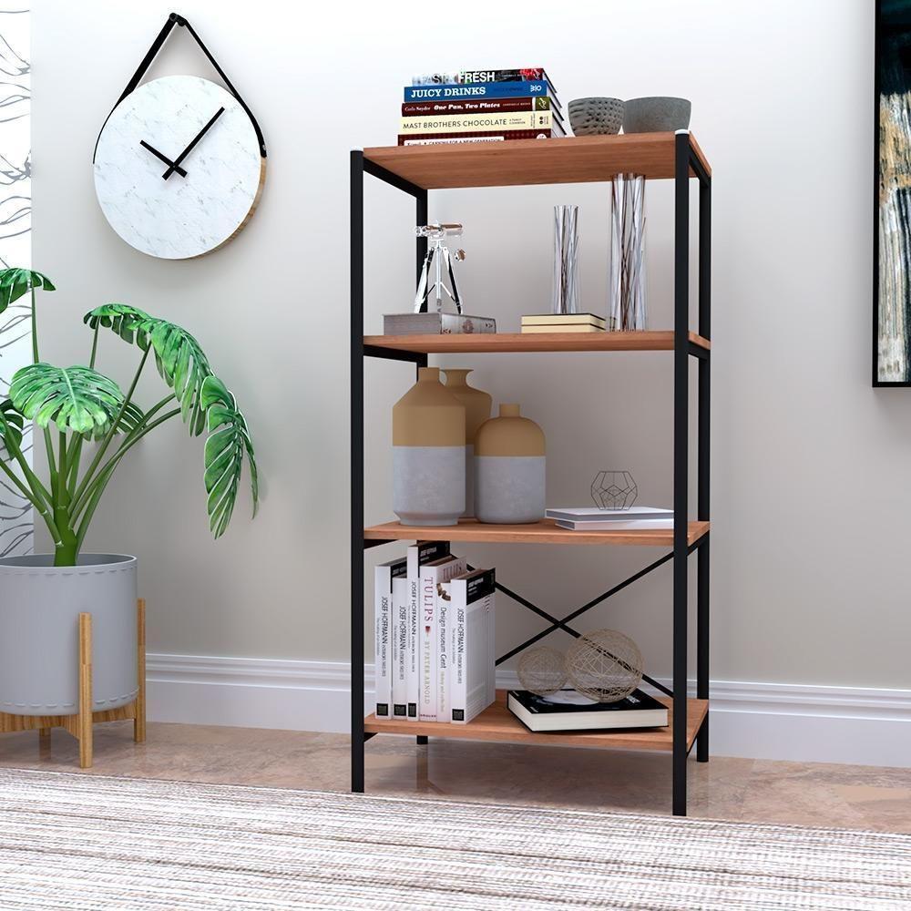 Armario Multiuso Industrial Mineta Com 4 Prateleiras Preto - 3