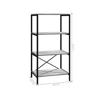 Armario Multiuso Industrial Mineta Com 4 Prateleiras Preto - 2