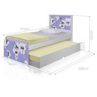 Bicama Juvenil Com Cabeceira Adesivada Mapa Viagens - 1