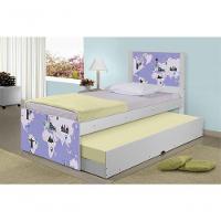 Bicama Juvenil Com Cabeceira Adesivada Mapa Viagens - 3