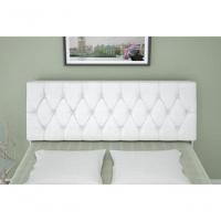 Cabeceira Box Casal Queen Isis Branco Com Capitonê Branco - 2