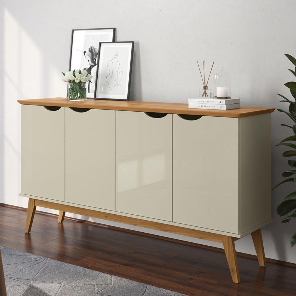 Buffet Com 4 Portas Capela Off White Cinamomo - 1