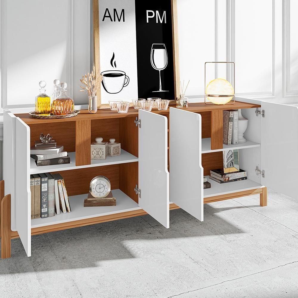 Buffet 4 Portas Adega Ranger Branco Cedro - 6