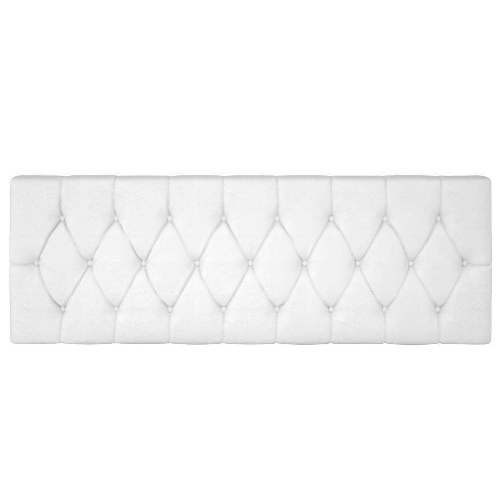 Cabeceira Box Isabella Solteiro Malbec Captonê Branco - 5