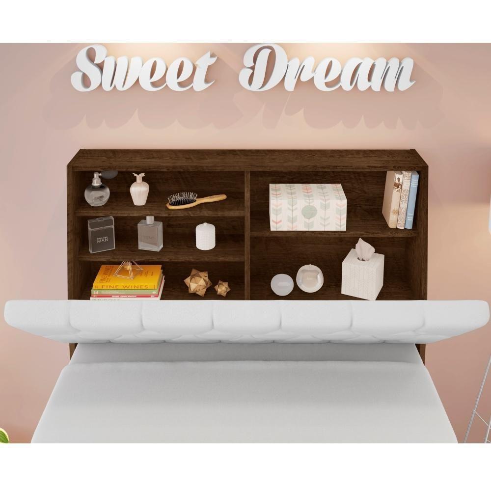 Cabeceira Box Isabella Solteiro Malbec Captonê Branco - 6