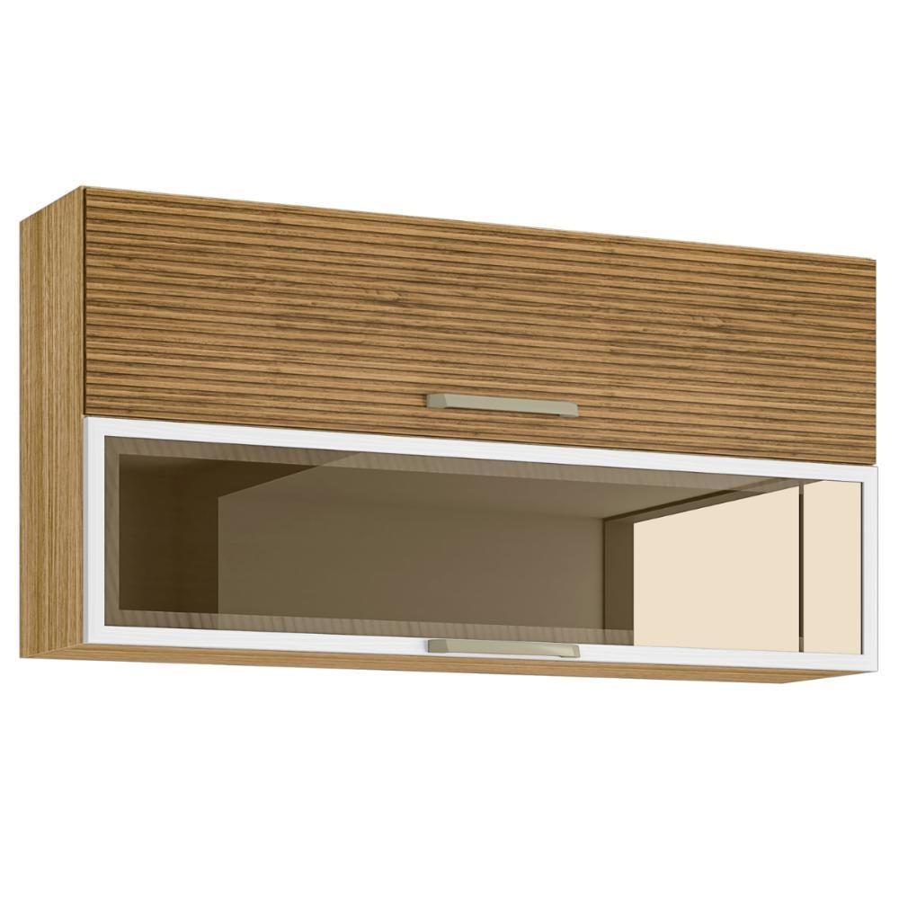 Armário Suspenso Com 2 Portas Quebec Freijó Ripado Supremo - 1