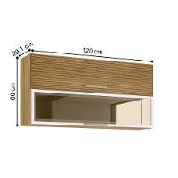 Armário Suspenso Com 2 Portas Quebec Freijó Ripado Supremo - 2