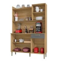 Armário Para Cozinha Com 6 Portas Bolonha Freijó Gris - 3