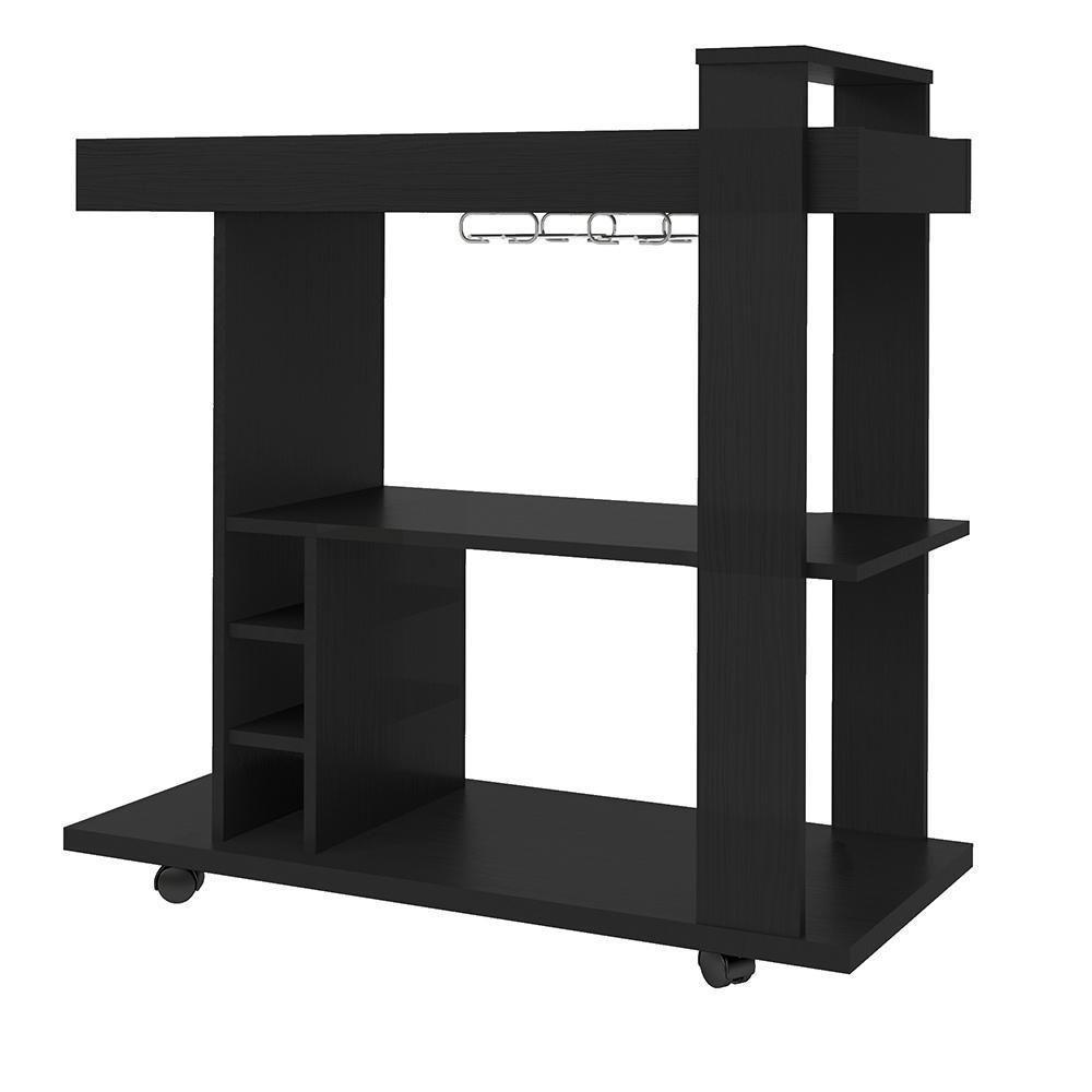 Bar Aparador 1 Prateleiras Pawnee Preto - 3