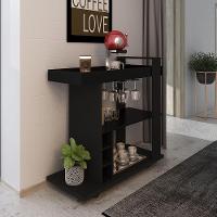 Bar Aparador 1 Prateleiras Pawnee Preto - 4