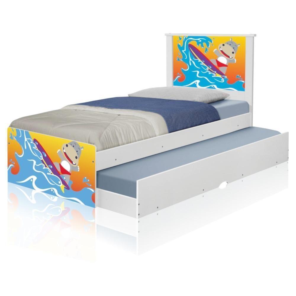 Bicama Juvenil Adesivada Surfista Com Colchões - 2