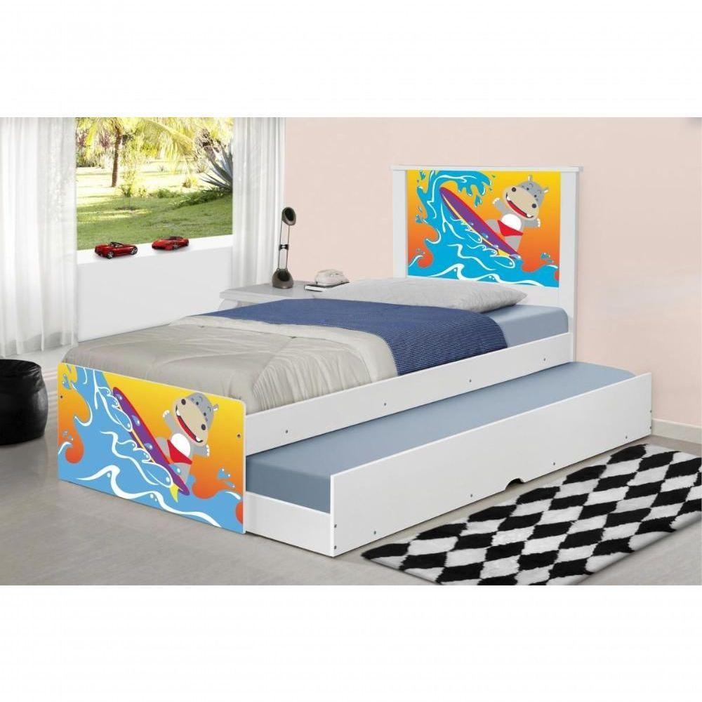 Bicama Juvenil Adesivada Surfista Com Colchões - 3