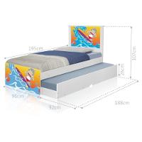 Bicama Juvenil Adesivada Surfista Com Colchões - 1