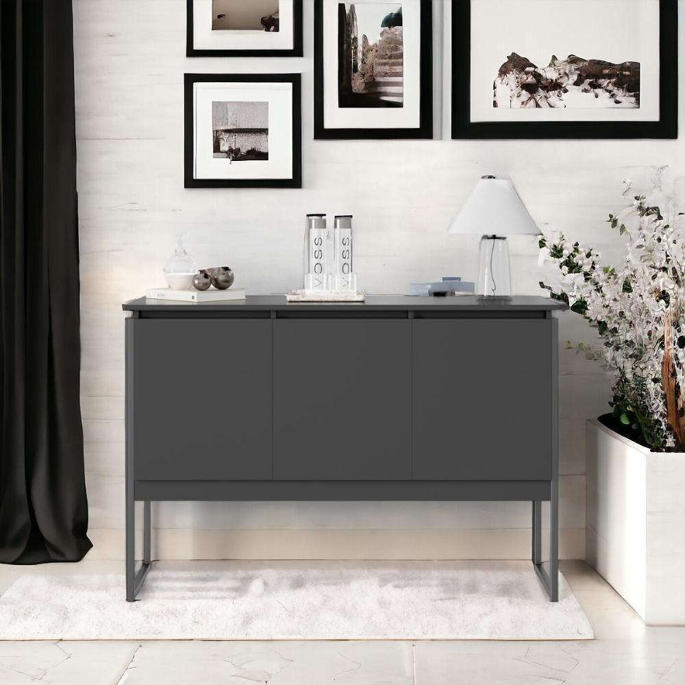 Buffet Elegante Com 3 Portas Turim Preto Onix - 1
