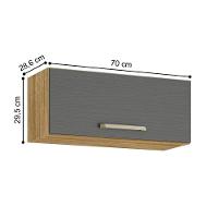 Armário Aéreo Com 1 Porta Basculante José Freijó Gris - 2