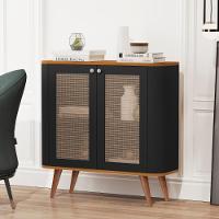 Buffet Com 2 Portas E 1 Prateleira Madrid Preto Nature - 1