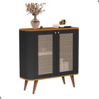 Buffet Com 2 Portas E 1 Prateleira Madrid Preto Nature - 3