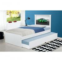 Cama Bibox Solteiro Carro Verde Veloz Com Colchões - 3