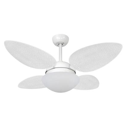 Ventilador de Teto Casa H 4 Pás 3 Velocidades Branco Volare Petalo Palmae 220V