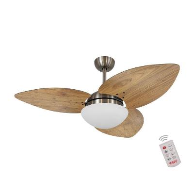 Ventilador de Teto Casa H Dormamu Bronze 3 Pás 3 Velocidades Rádica Freijó 110V