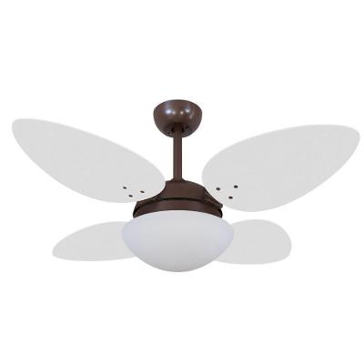 Ventilador de Teto Casa H Volare Petalo Quad 3 Velocidades Marrom e Branco 220V