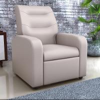 Poltrona Decorativa Reclinável Pireu Corino Bege - 1