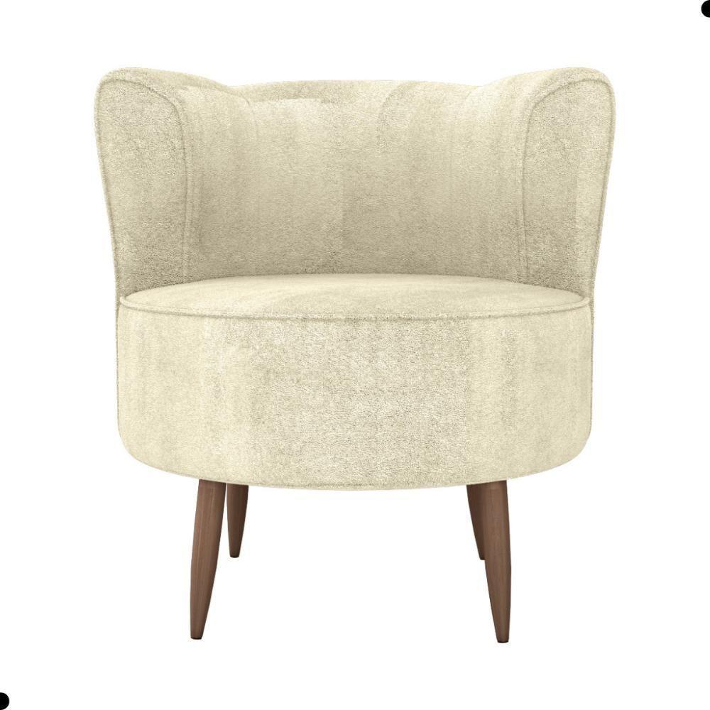 Poltrona Decorativa Para Sala Amapá Boucle Natural - 3