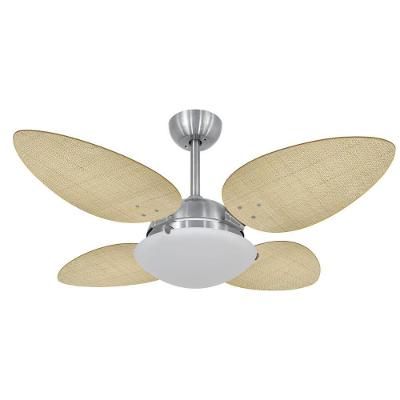 Ventilador de Teto Casa H 4 Pás 3 Velocidades Volare Petalo Palmae Natural 220V