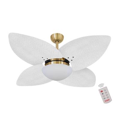 Ventilador de Teto Casa H Dormamu Dourado e Branco 4 Pás Palmae 3 Velocidades 220V